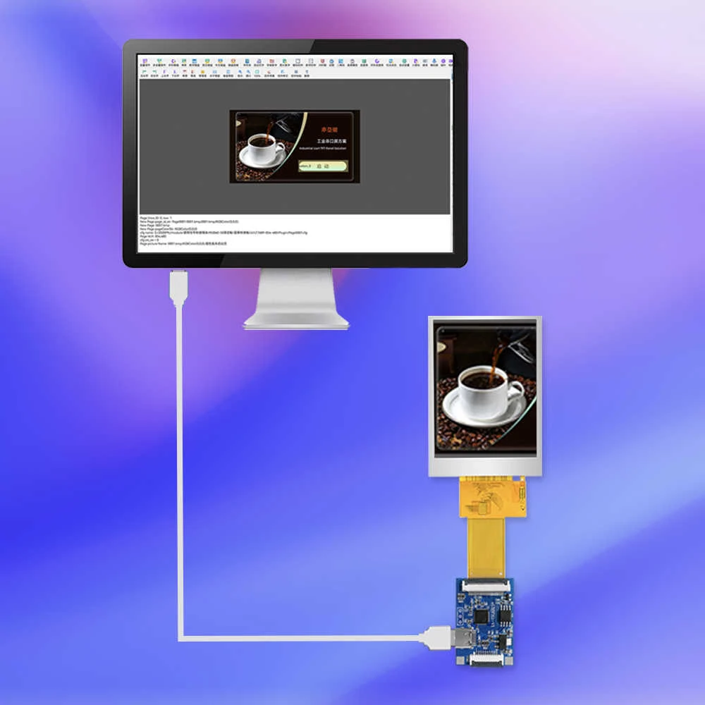 Módulo LCD TFT de 3,5 polegadas e 4 polegadas IPS 5 pontos tela serial HD de toque capacitivo 240 * 320 ângulo de visão completo