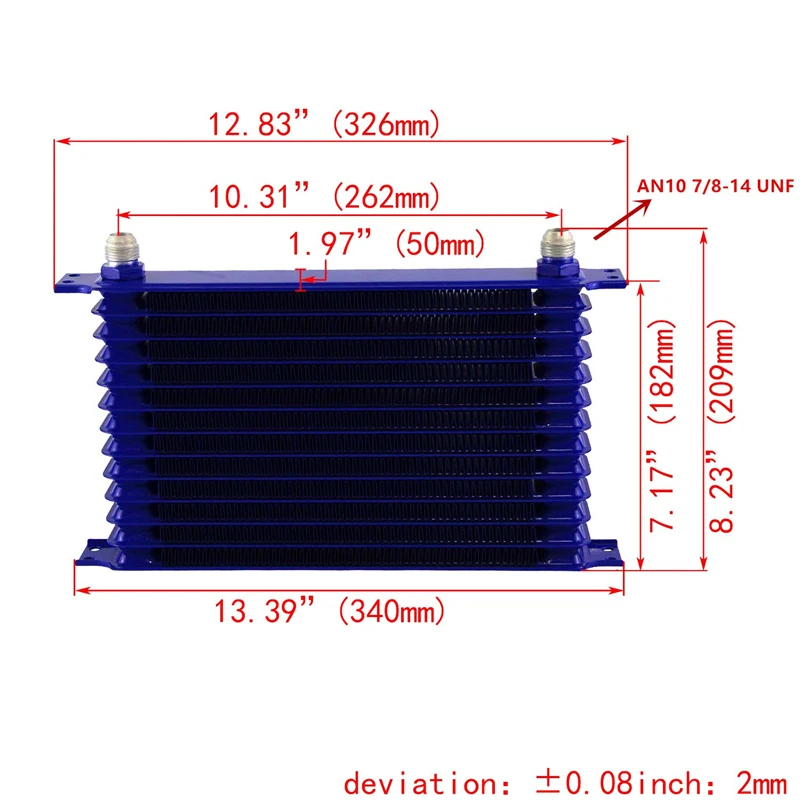 13 Row 10AN Oil Cooler Kit Fits for Nissan Silvia S13 180SX S14 S15 200SX SR20DET Black/Blue