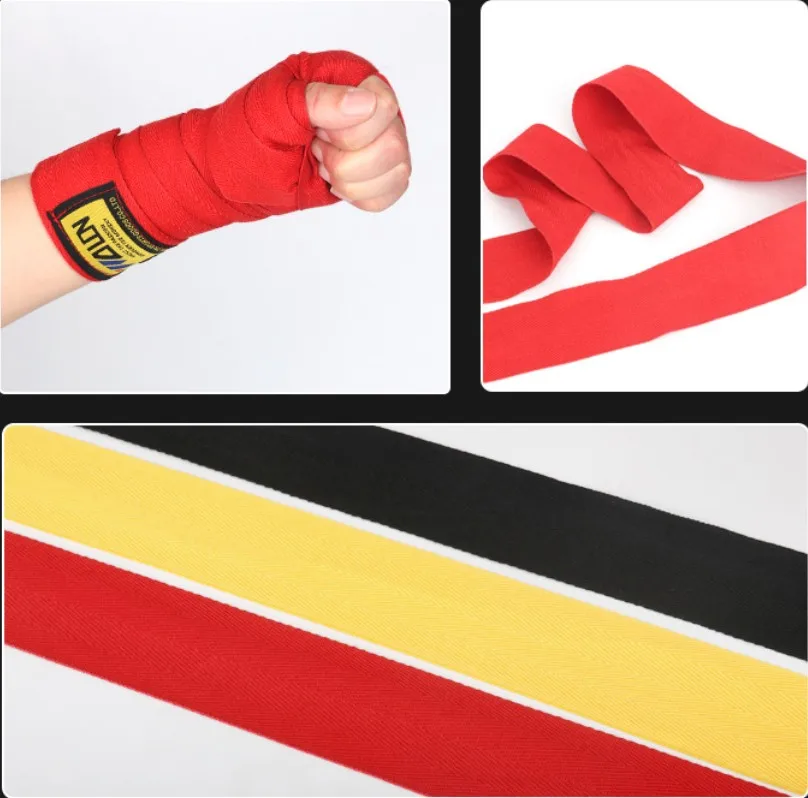 الرياضة ماصة للعرق القطن التفاف اليد التعادل ضمادة قفازات الملاكمة MMA اللكم حقيبة التدريب الأشرطة القطنية #2