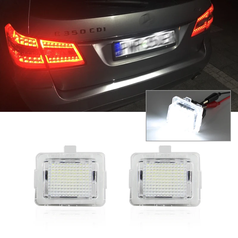 2X For Mercedes Benz C207 A207 W221 W212 S212 W204 S204 C S CL E Class LED Car License Plate Lights Bulb Lamp Auto Accessories