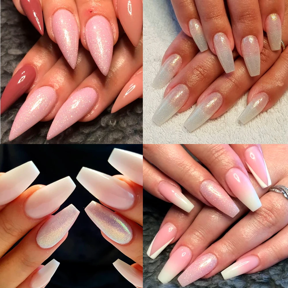 KODIES GEL Builder Nail Gel Polish Base Coat 2 IN 1 Shimmery Glitter Construction Gel for Extension Semi Permanent UV Nails Art