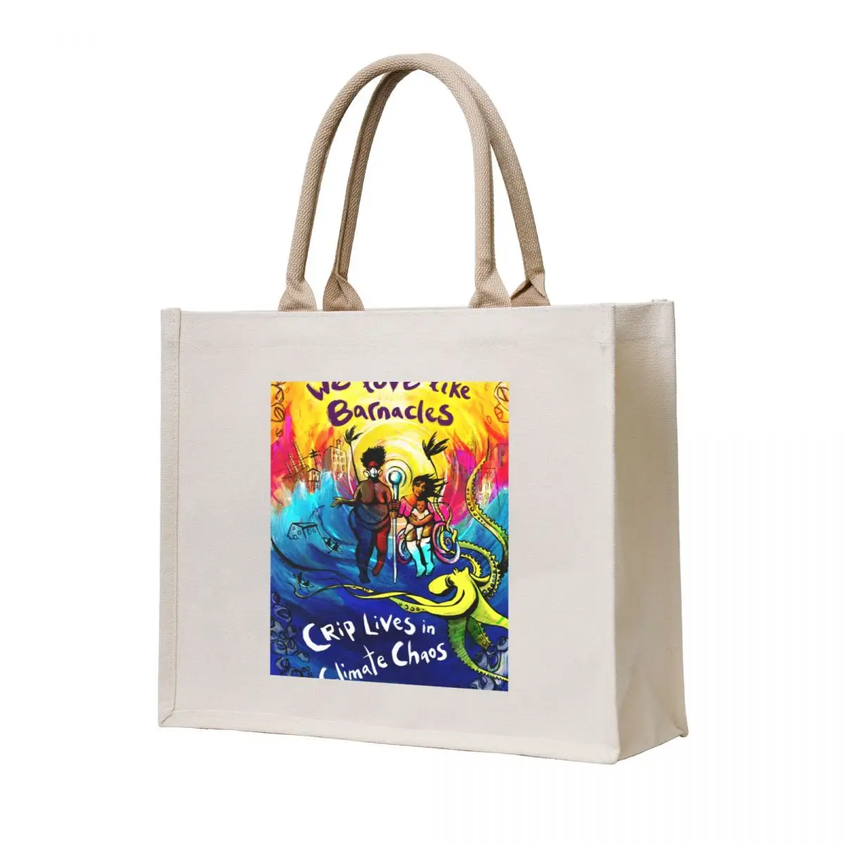 

We Love Like Barnacles: Crip Lives in Climate Chaos Tote Bag cute tote bag foldable reusable bag custom canvas Reusable bags