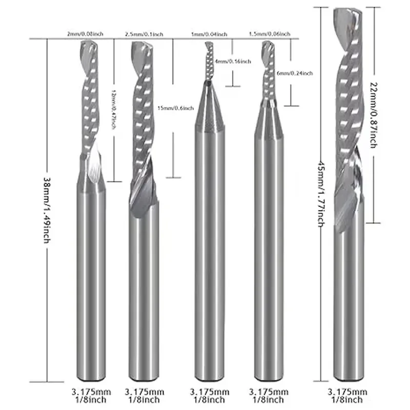 10pcs 14*H70*L135 FEST CNC Milling Cutter Cutting Tool One Flute Bit Helical Spiral End Mill for Chipboard MDF Plywood
