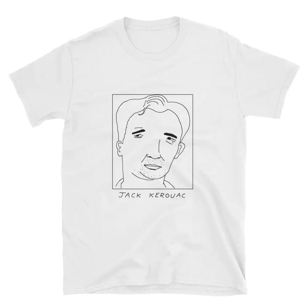 Badly Drawn Authors Jack Kerouac T Shirt FREE Worldwide Delivery