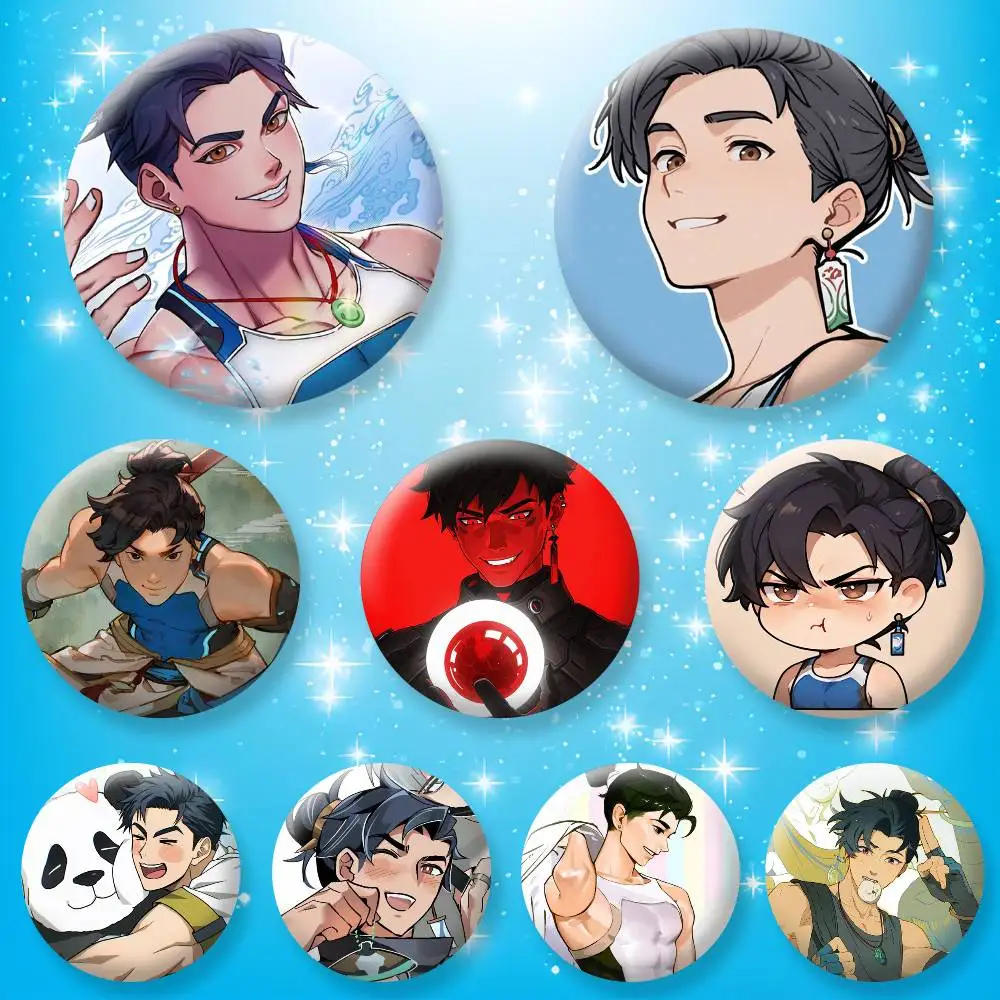 

O-OverwatchES Wuyang Badges Creative Tinplate Button PinsBrooch Badge Clothes Backpack