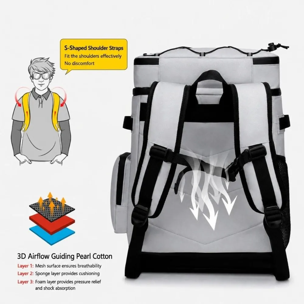 Newest Waterproof Insulated Backpack Leak-Proof Large Capacity Cooler Bag High Grade Heat Insulation Cooler Backpack Camping