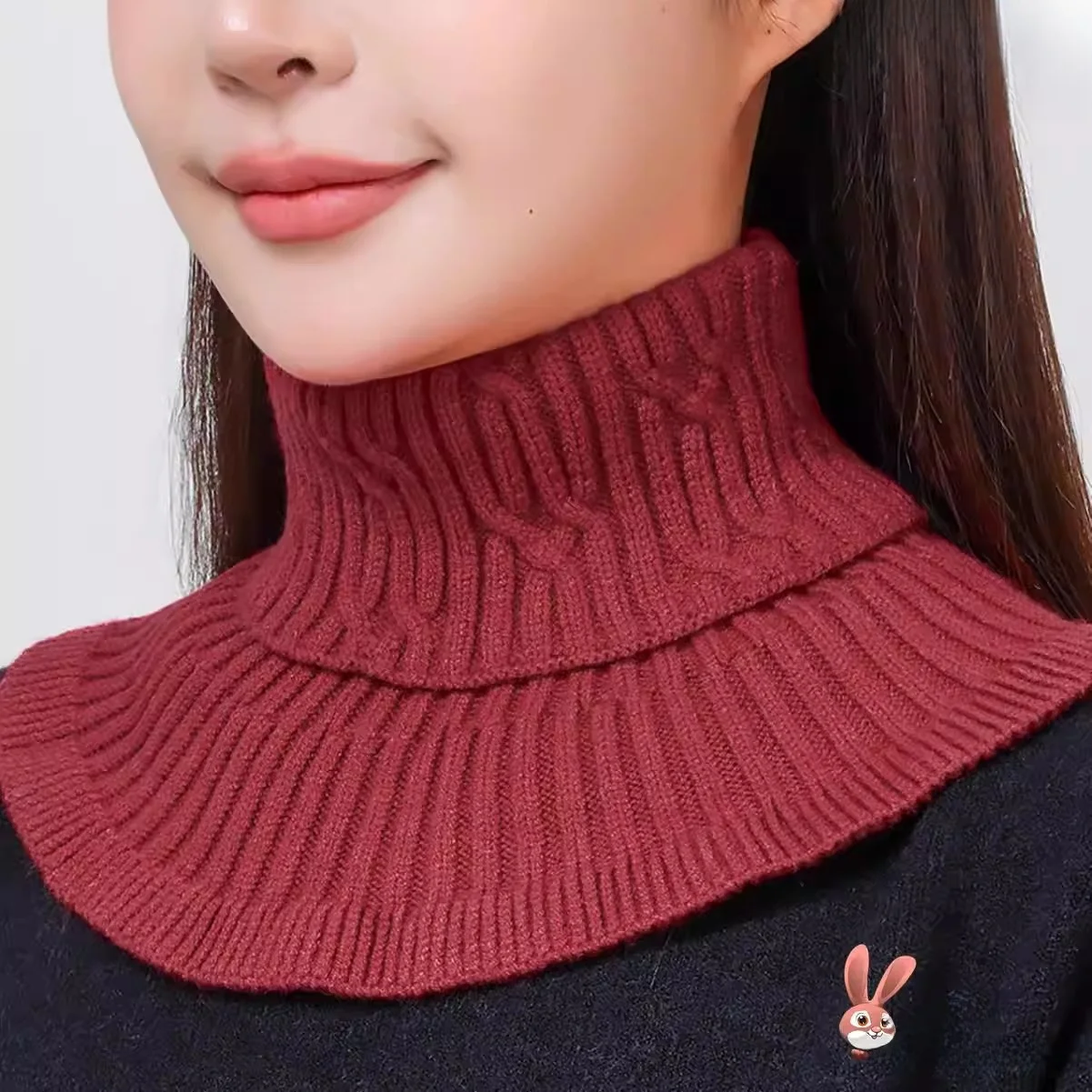 

Женский вязаный шарф-воротник: теплый, модный, декоративный, из роскошной пряжи, для защиты шеи