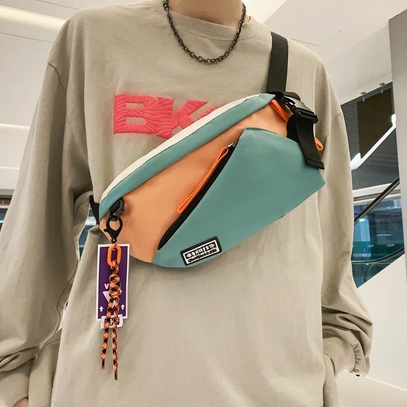 Torba na klatkę piersiową Kobiety Fanny Pack Streetwear Torby na klatkę piersiową Wielofunkcyjna nylonowa torba na klatkę piersiową Unisex Hip Hop