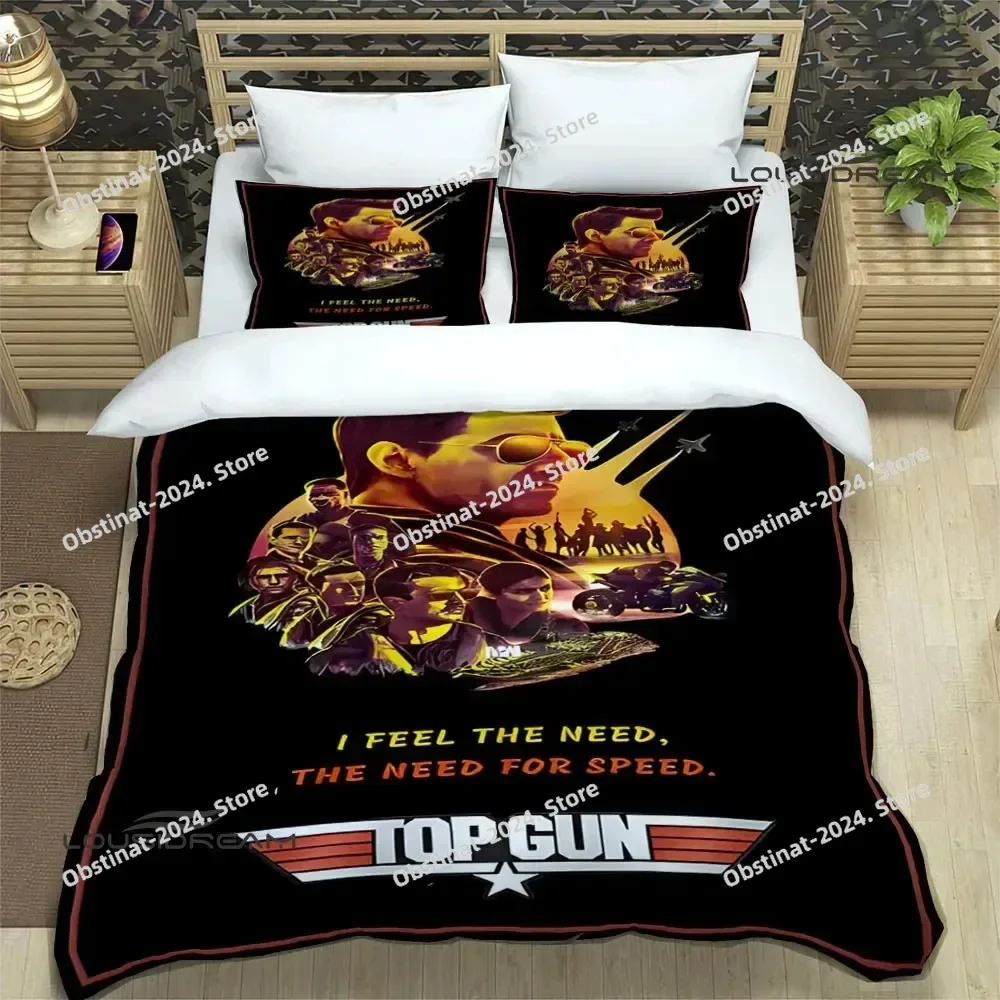 Movie Top Gun Printed Bedding Sets exquisite bed supplies set duvet cover bed comforter set bedding set luxury birthday gift