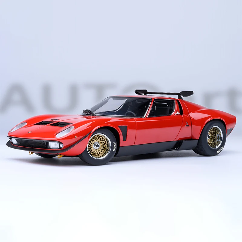 AUTOart 1:18 Scale Lamborghini Miura JOTA SVR (Red) Premium Collectible Alloy Car Model Diecast, Ship Now