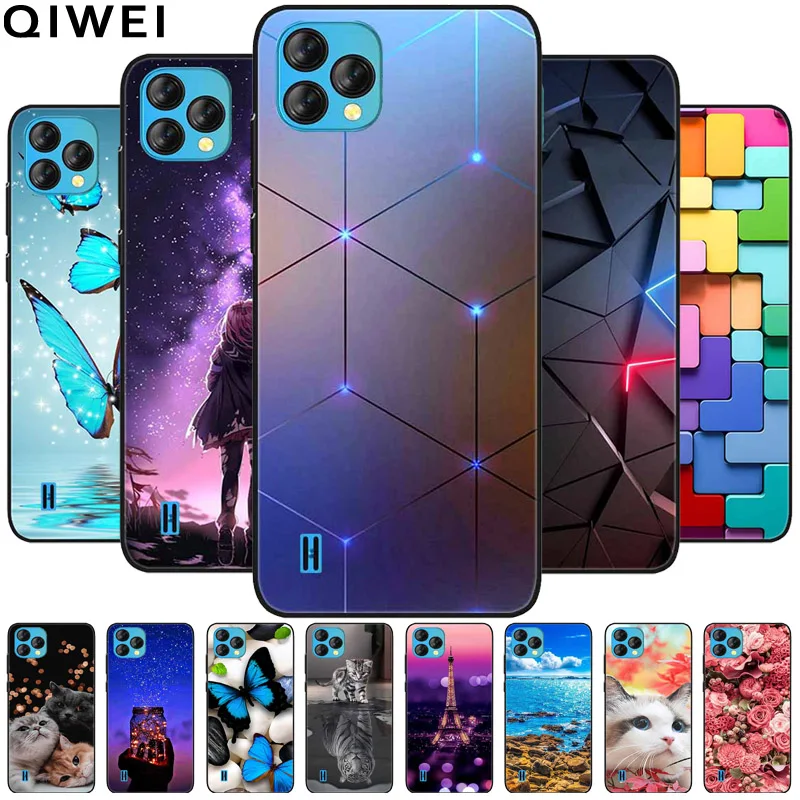 Etui na telefon Oscal C60 Cartoon Soft TPU Black Silicone Back Cover dla Blackview Oscal C60 Cute Funda Shell C 60 OscalC60
