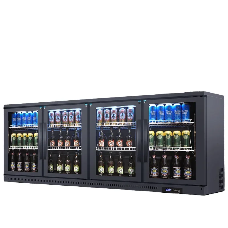 Commercial Two Door Wine Cooler Refrigerator 100L Wine Fridge Cellar Champagne Cooler