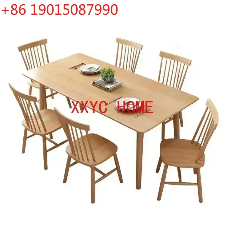 Ash Wood Dining Tables And Chairs Set Small Apartment Home …