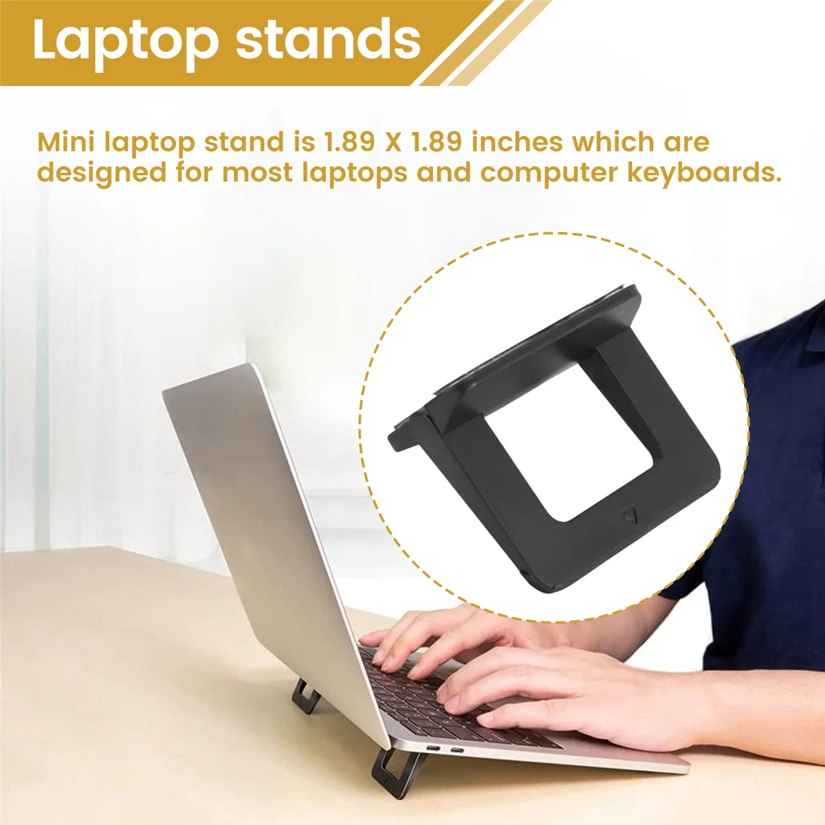 SMIEA Riser per tastiera, supporto per tastiera da scrivania, supporto per laptop da scrivania, supporto per laptop portatile compatibile per MacBook (2 pezzi)