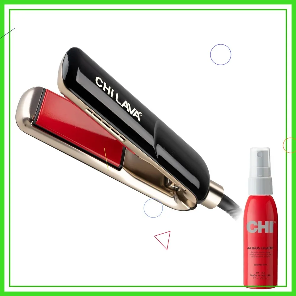 

Ceramic Hair Straightener 1.5" - Travel Size with Dual Voltage, Anti-Color Fade Technology for Silky Shine