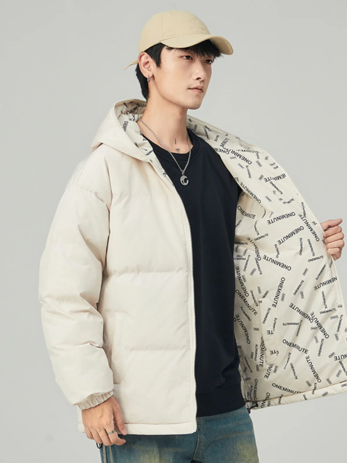 Cappotto invernale con cappuccio indossabile double face in cotone Jaet 300 Pou American Sle da donna taglie forti Coppia abbinata a tutte le stagioni