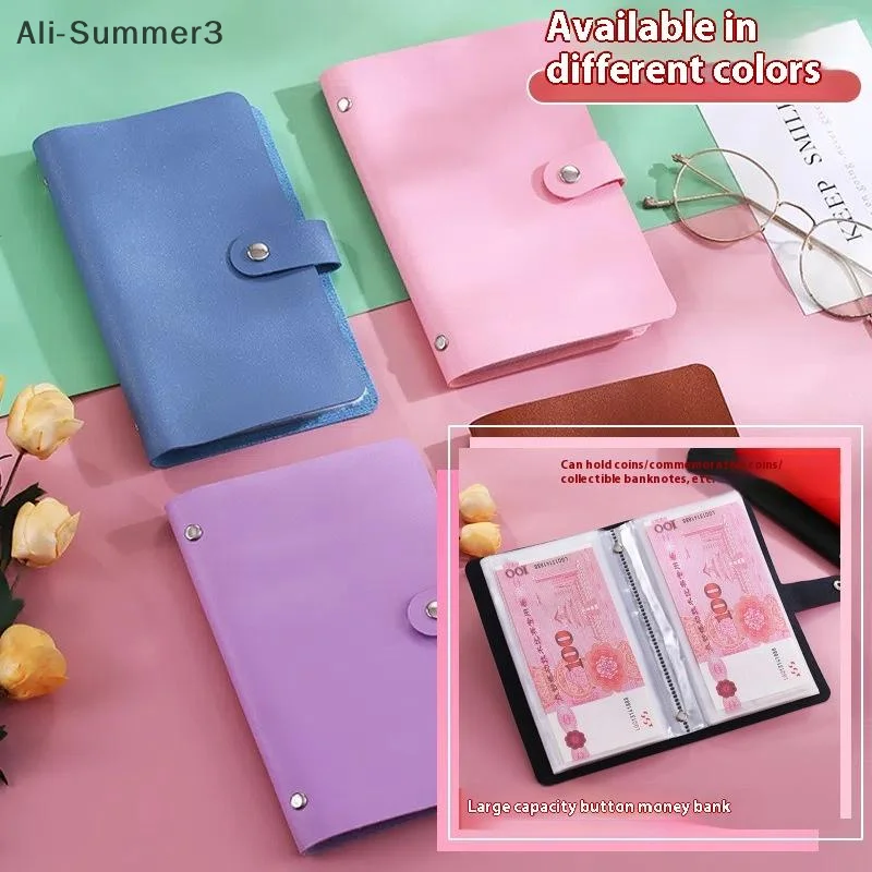 お金節約 100枚封筒 お金節約チャレンジ 油絵 防水 ミニバインダー 貯金チャレンジ 再利用可能