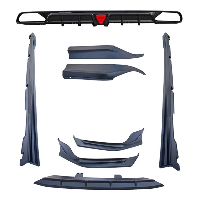 

Комплект кузова автомобиля для Honda Accord 18-22, модифицированная спортивная передняя лопата, задняя губа, боковая юбка, угол заднего бампера, неокрашенные аксессуары