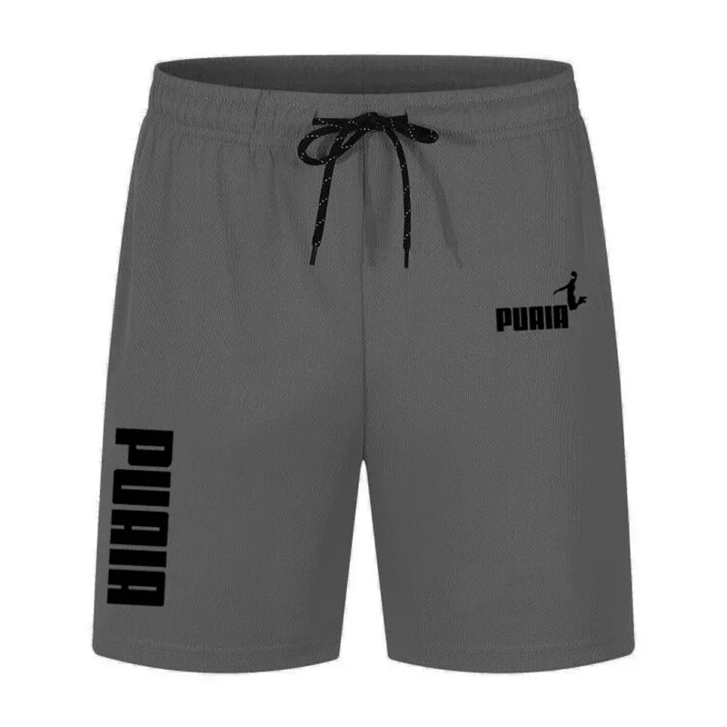 2026 Summer Men's Shorts New Polyester Breathable Elastic Pull Rope Basketball Running Casual Sports Shorts image 3