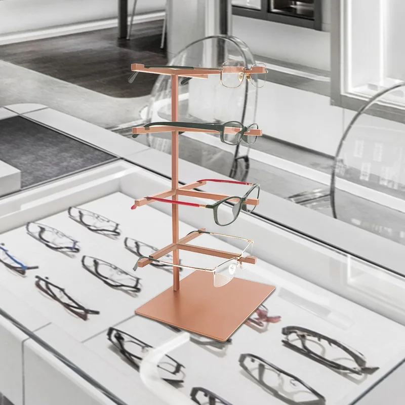 Stainless steel glasses shelf display stand sunglasses bracket sunglasses support bracket multi-layer jewelry display props