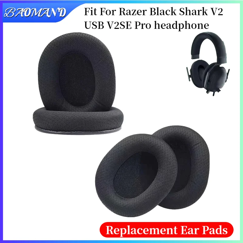 

Replacement Earpads For Razer Black Shark V2 USB V2SE Pro Headphones Earmuff Ear Pads Cushion Cover Sleeve
