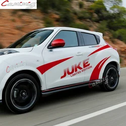 1 set Car Body Sticker For Nissan Juke Nismo Racing Sport Stripes Auto Door Side Decor Vinyl Decals Exterior Accessories