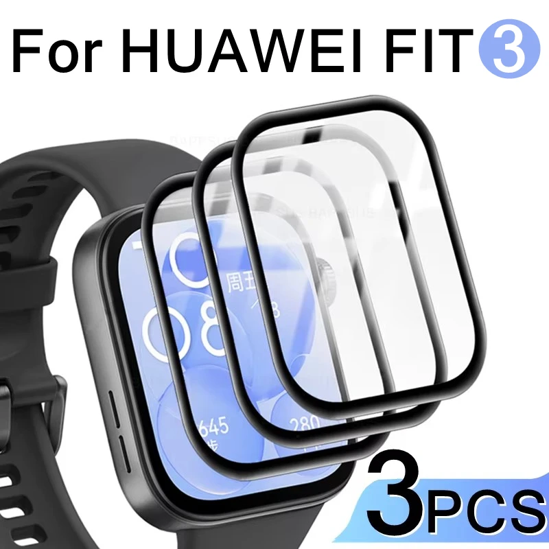 For Huawei Watch Fit3 Screen Protector 20D Anti-scratch Film for Huawei Fit 3 Full Coverage Ultra-HD Protective Film Not Glass