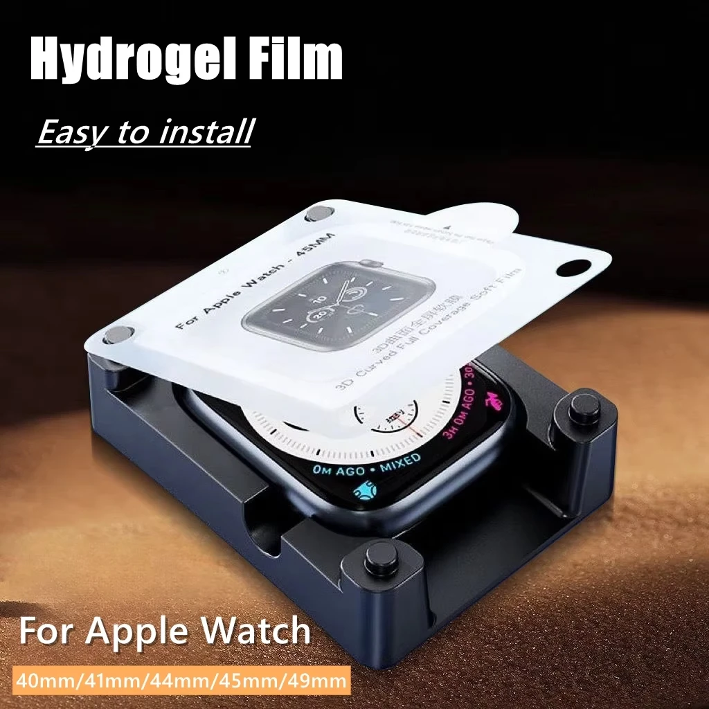 Einfach zu installierende Hydrogelfolie für Apple Watch Ultra 3/2 9 8 7 SE 49 mm 41 mm 44 mm 45 mm 38 mm S11 S10 46 mm 42 mm Displayschutzfolie