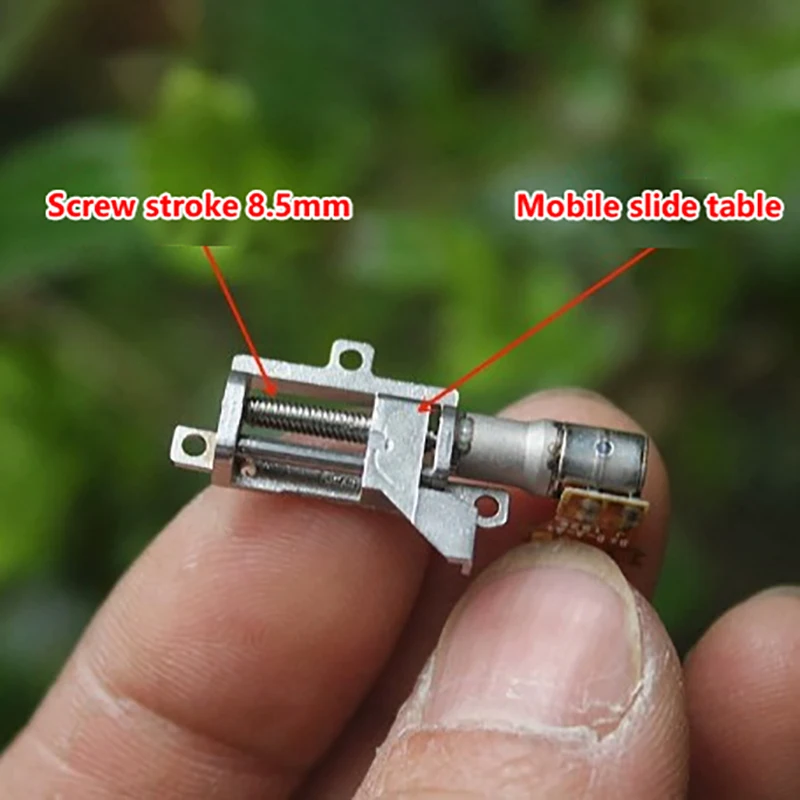 1 peça mini 5mm 2 fases 4 fios precisão metal caixa de engrenagens motor de passo ultra-micro 5mm curso atuador linear