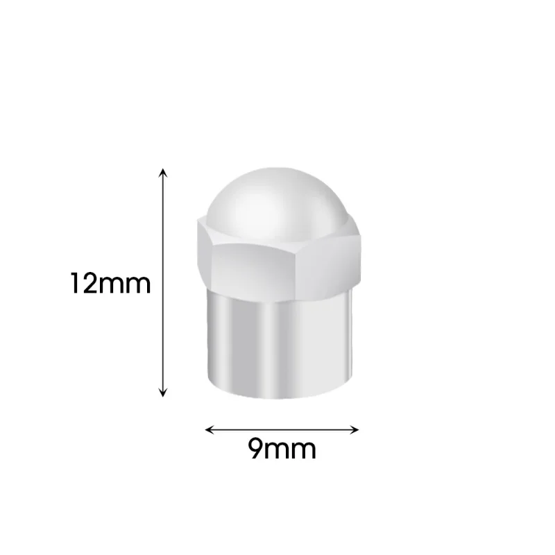 Car Tire Valve Caps  Round Head Chrome Plating Dust Proof Covers Cars Motorcycles Bike Tyre Styling Valve Cap Decoration