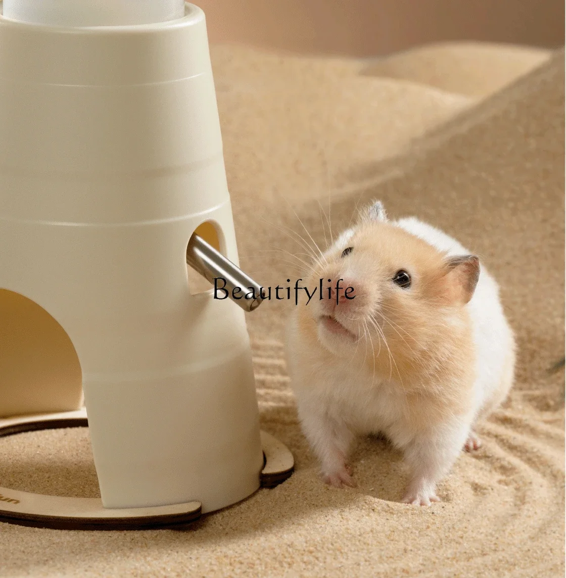 Hamster Kettle Water Fountain Automatic Pet Feeder Drinking Water Apparatus Bowl Water Bottle Special Basin Leak-Proof Ball