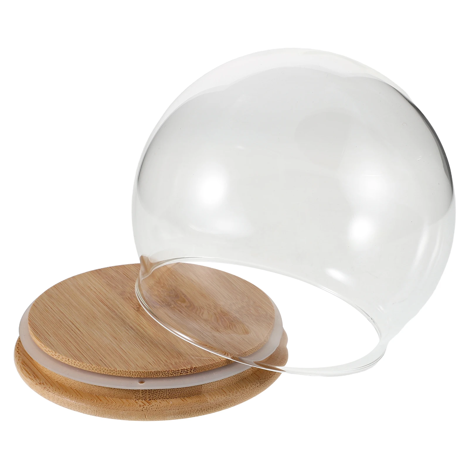 

120mm Snow Globe Tumbler Snowball Glass Dome With Bamboo Lid Base Transparent Christmas Ball DIY Snow Globes For Children