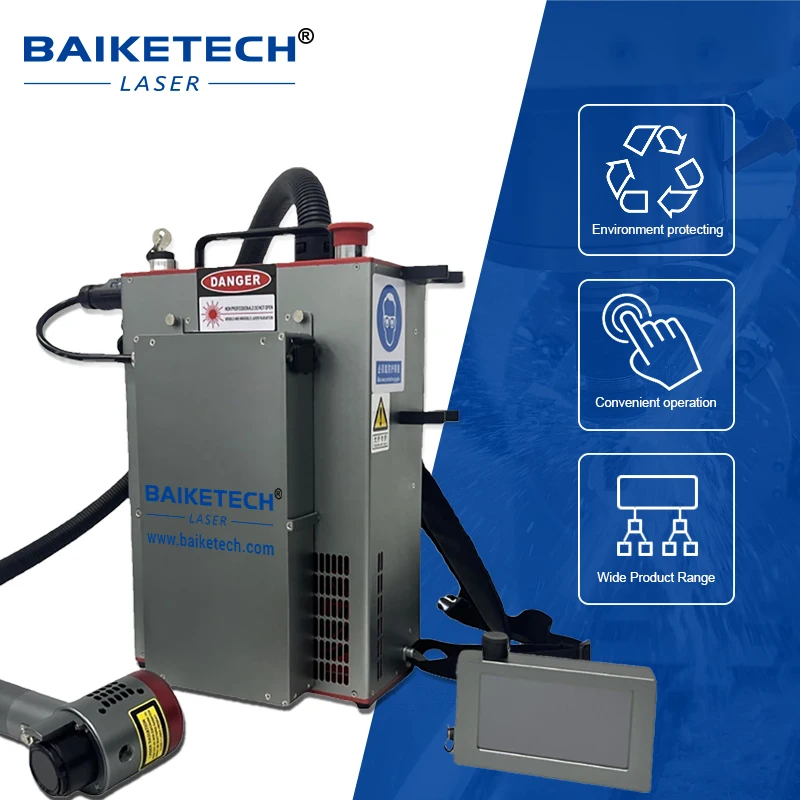 200W Pulse Laser Cleaning Machine TH-FLC200SC Portable Rust Paint Smoke Damage Removal for Wood Furniture