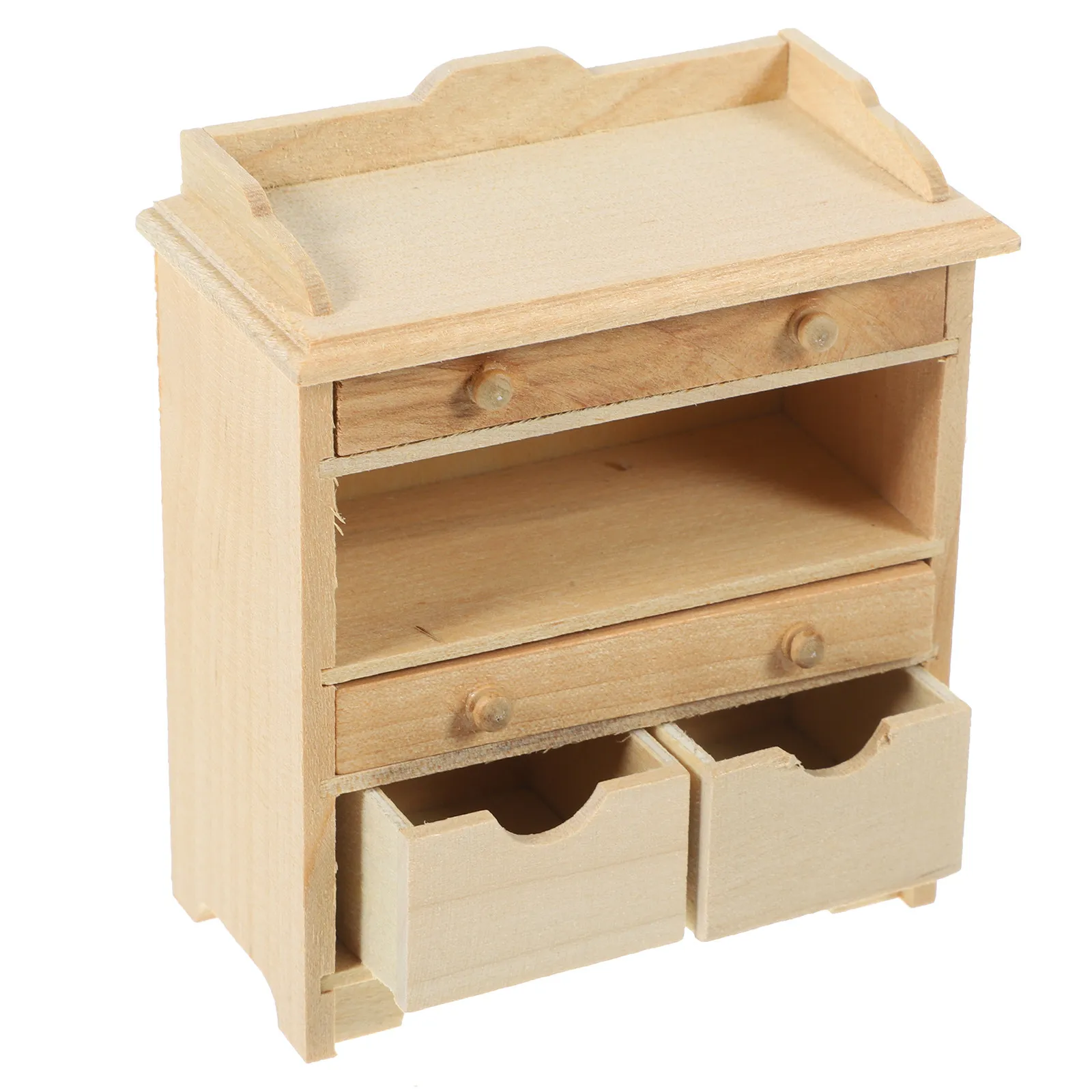 

Exquisite Mini House Cabinet Decoration Made of Premium Wood Lightweight Miniature Furniture for Dollhouse Bookcase Micro