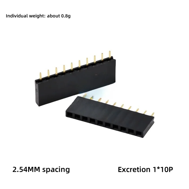 2.54MM Pitch Female Header Single row Female Header Pin Socket Pin Socket 16P 18P 1*10P