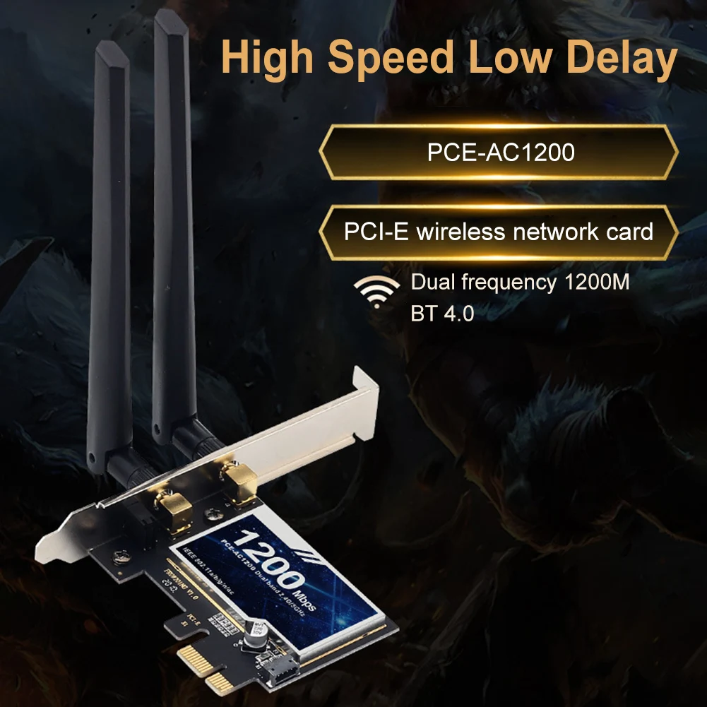 

Dual Band Wireless Network Card Desktop Wireless WiFi Adapter for Microsoft Windows 7/8/10/11 Linux