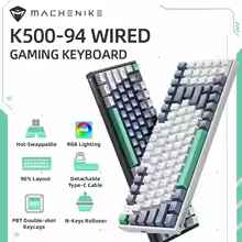 Machenike k500 teclado mecânico com fio teclado para jogos K500-B94 quente swappable 94 teclas 90% layout rgb backlight para computador portátil