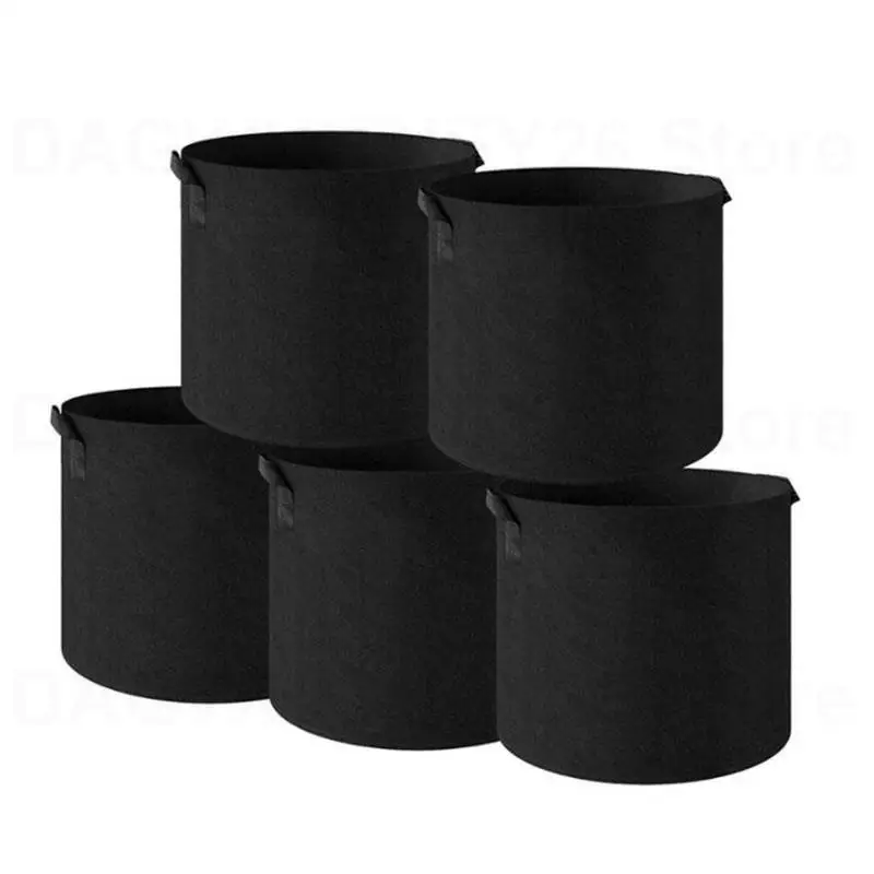 Fabric Plant Flower Pots 1Gal 3Gal 5gal 7gal 10gal Grow Bags Garden Tools Supply Growing Veg Big Size Planting gallery 1