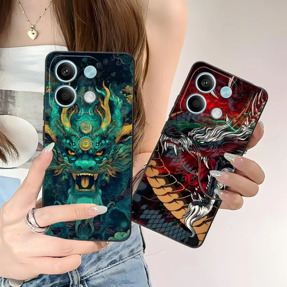 

Чехол для мобильного телефона East Orient Dragon для POCO M6 M5 M4 M3 X7 X6 X5 X4 X3 F6 F5 F4 Pro GT 5G с цветным принтом, роскошный чехол