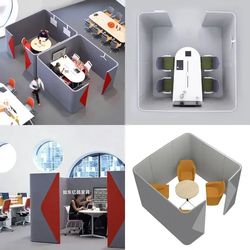 Modern Fabric Screen Partition for Office Reception Lobby Enclosed Negotiation Space Designer Room Divider