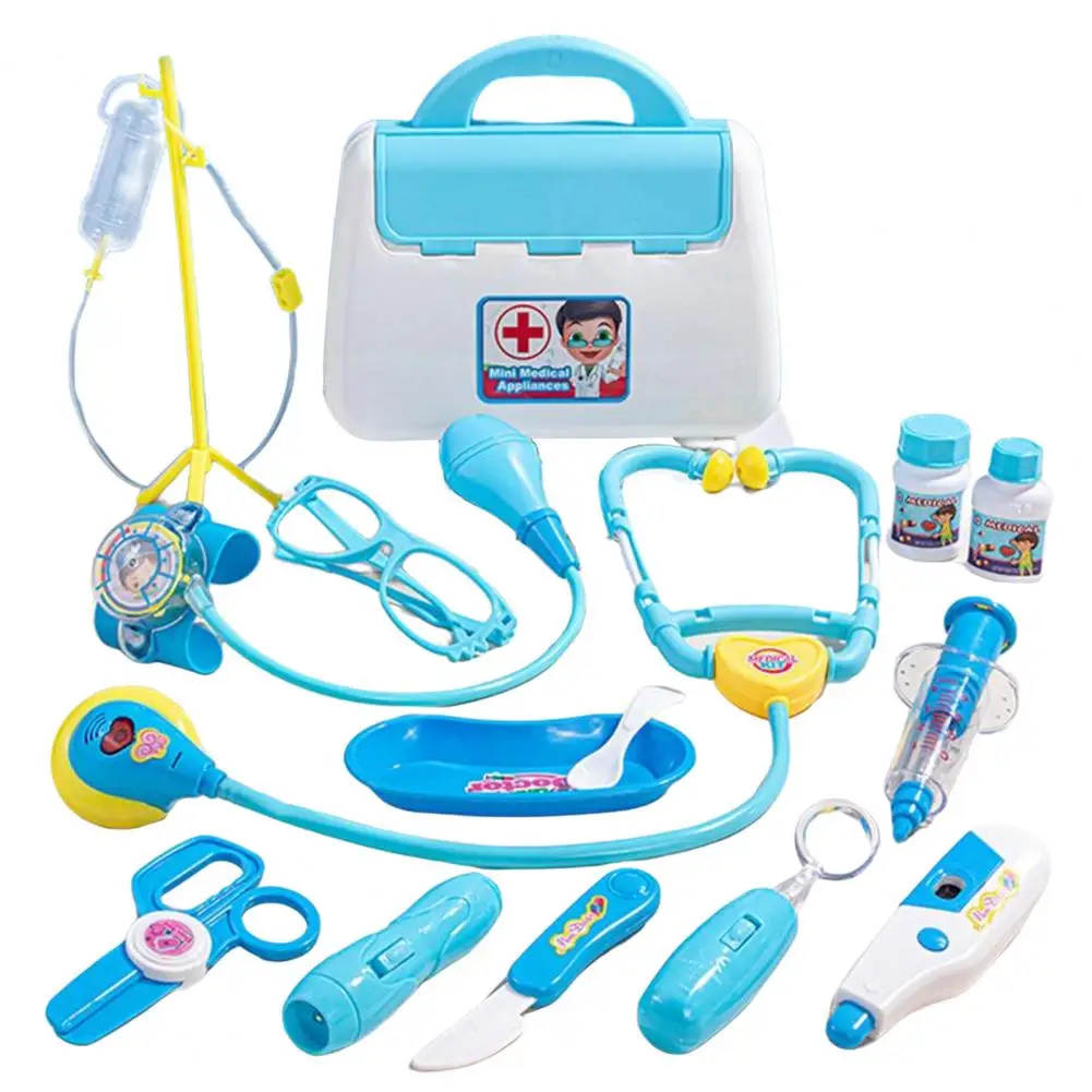 ABS Play House Doctor Kit Brinquedos para Crianças, Desenvolver Inteligência, Estimular a Criatividade, Interação Pai-Filho, 15Pcs por Conjunto