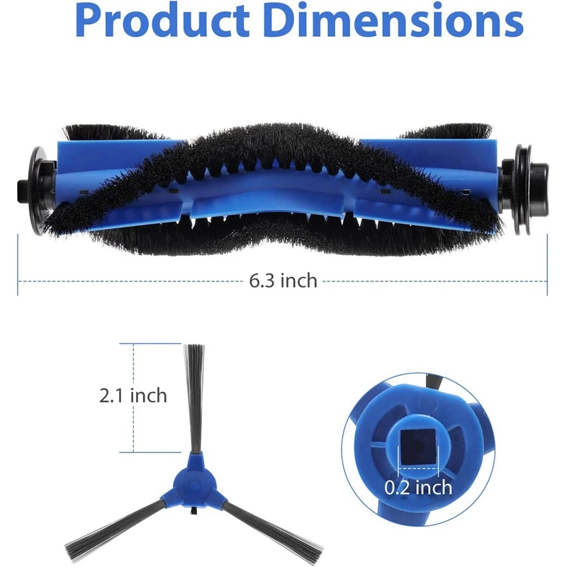 Suku Cadang Pengganti Biru Aksesori Penyedot Debu Sikat Rol untuk Eufy Robovac 11S,Robovac 15T, Robovac 30, Robovac 30C