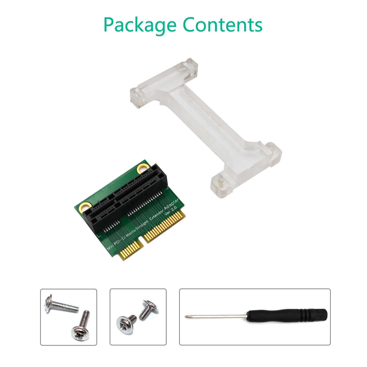 Mini PCI-E/mSATA Adapter (Vertical installation) for 3G/4G, WWAN LTE ,GPS and MSATA card