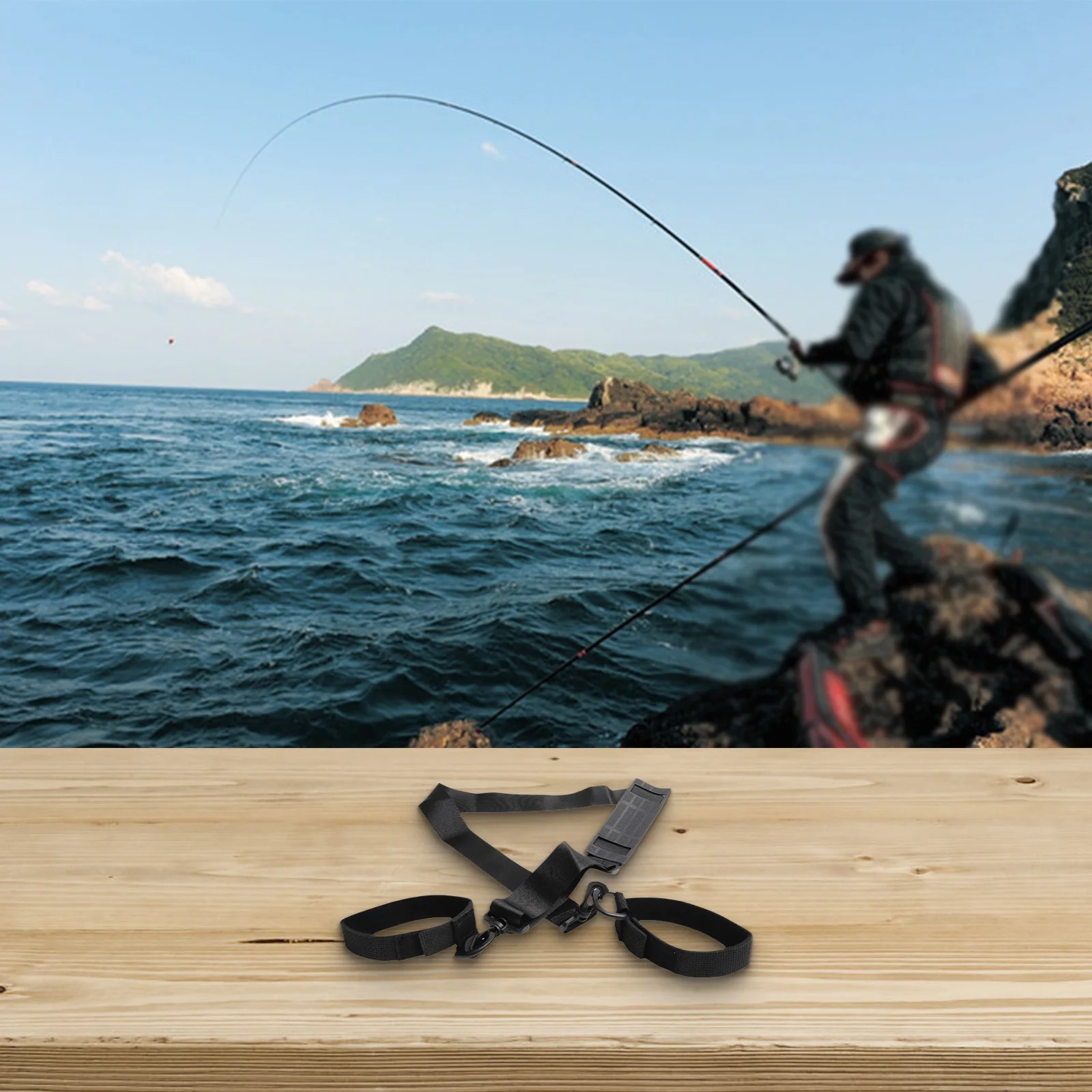 Fishing Holder Adjustable Strap Fishing Adventures 95*3.6cm Multi Rod Carrying Solution Convenient Carrying Solution