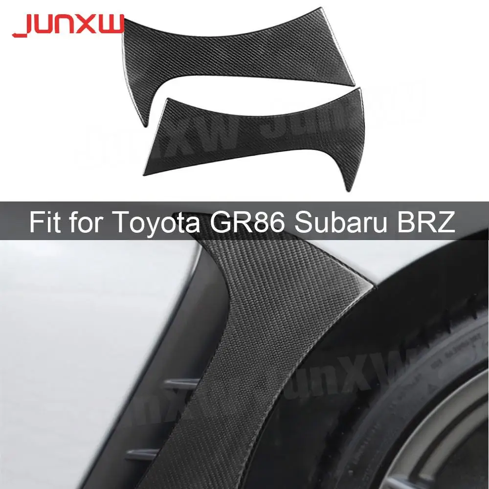 2PCS Fender Air Vent Trim Covers Carbon Fiber Car Decoration Cap Sticker FRP For Toyota GR86 Subaru BRZ 2021 + Car Accessories