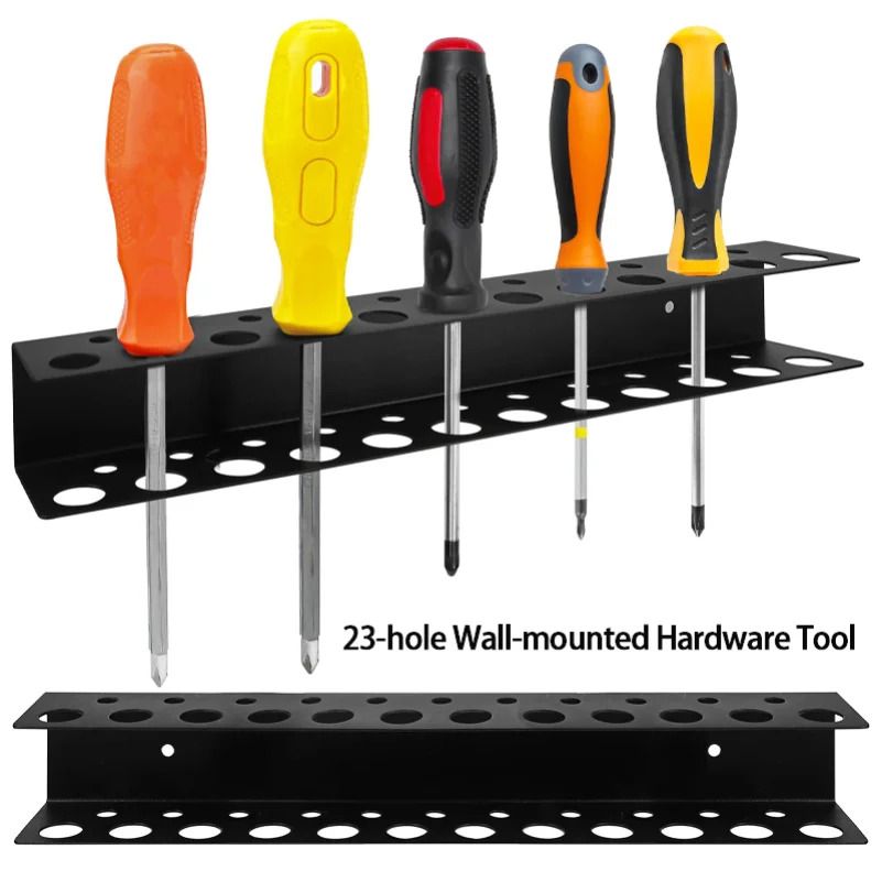 23 حفرة الحائط الأجهزة أداة تخزين الرف ورشة عمل أداة اليد المنظمون مفك البراغي رف أداة رف كماشة حامل أداة