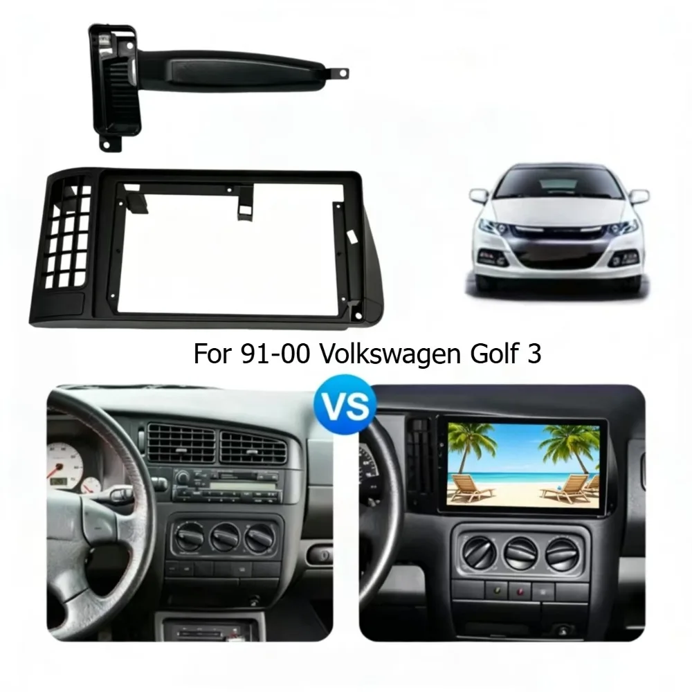 Car Fascias for Volkswagen Golf 3 1991-2000 Central Control Panel Frame Android Versatile Set Frame