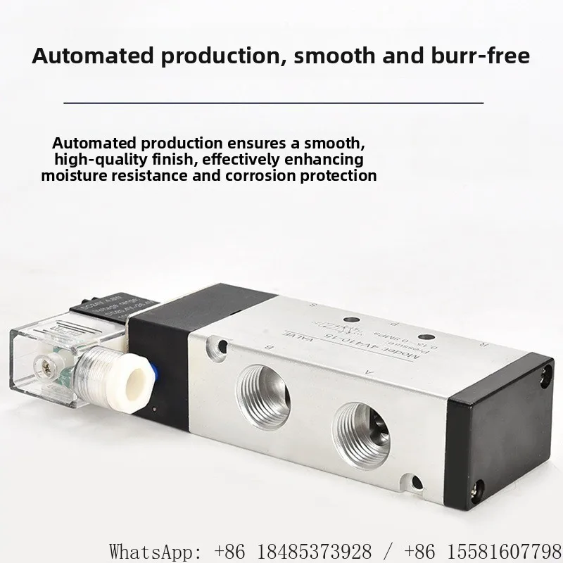 Magnetventil 4V410-15 5/2 Way Solenoid Valve Aluminum Alloy Pneumatic Directional Control Valve for Air Cylinder Control Pneumatik — Detail 2