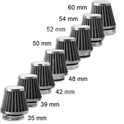 Universal 35-60mm Motorcycle Tapered Air Filter Cleaner Dirt Pit Bike For Honda Yamaha Suzuki Kawasaki Street Bike Taotao Kazuma