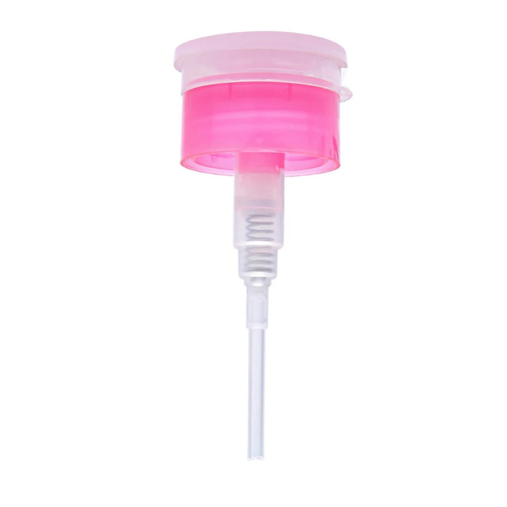 

150 ML Locking Dispenser Bottles Empty Pink Nail Pressing Bottle for Gel Remover Alcohol Reusable Plastic Safe No Leakage Nail